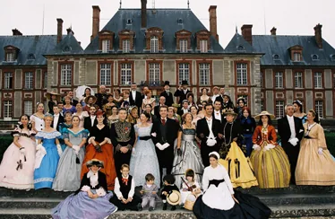 Septembre 2006 : Journée du Patrimoine au château de Breteuil Thème Second Empire : Achille Fould et le Marquis de Breteuil recoivent la famille impériale en 1856